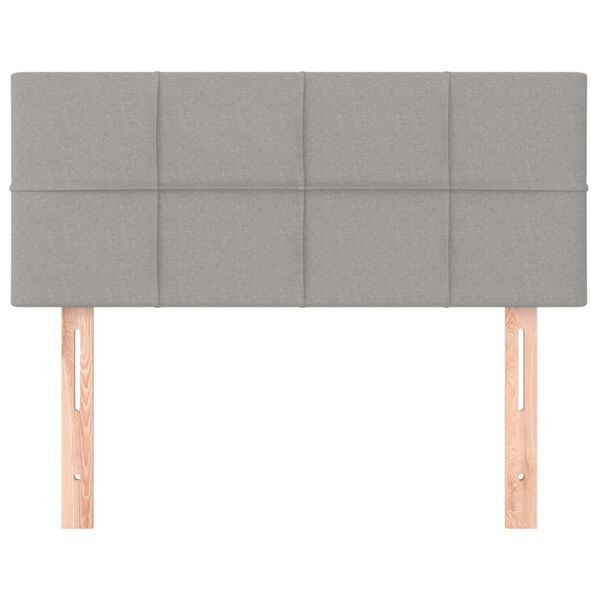 vidaXL Hoofdbord 100 x 5 x 78/88 cm stof lichtgrijs