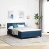 vidaXL Boxspringbed met matras Donkerblauw 140 x 200 cm Stof