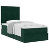vidaXL Ottoman bed met matrassen 100x200cm fluweel donkergroen