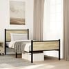 vidaXL Bedframe zonder matras metaal sonoma eikenkleurig 75x190 cm