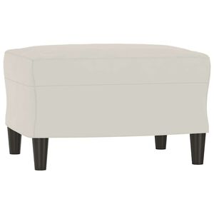 vidaXL Bankje 70x35x41 cm fluweel cr&egrave;mekleurig