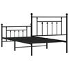 vidaXL Bedframe met hoofd- en voeteneinde metaal zwart 100x190 cm