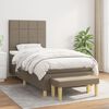 vidaXL Boxspring met matras stof taupe 100x200 cm