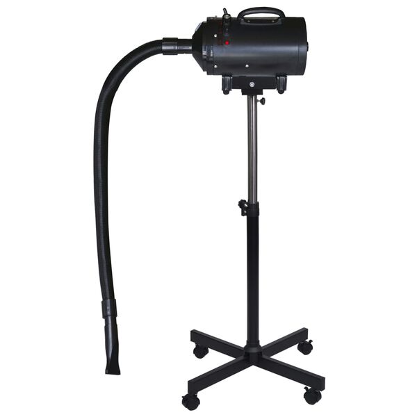 vidaXL Huisdierenf&ouml;hn enkele motor met standaard kunststof staal zwart