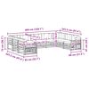 vidaXL Buiten bankenset 9 pcs Natuurlijk en Beige Massief Acaciahout