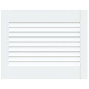 vidaXL Kastdeur met lamellen 39,5x49,4 cm massief grenenhout wit