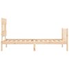 vidaXL Bedframe met hoofdbord massief hout