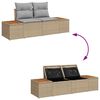 vidaXL Tuin Sofa Set met opslag 7 pcs Beige Poly riet