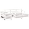 vidaXL 7-delige Loungeset massief grenenhout wit