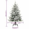 vidaXL Kunstkerstboom met LED's, kerstballen en sneeuw 240 cm PVC PE