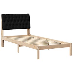 vidaXL Bedframe met Gevoerd Hoofdgedeelte Bruin 90 x 200 cm