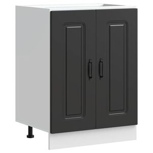 vidaXL Spoelbakonderkast Kalmar 60x46x81,5 cm bewerkt hout zwart