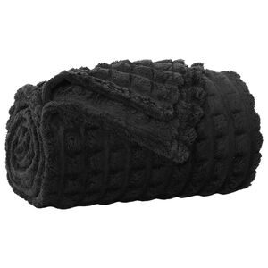 vidaXL Gooi Deken Zwart 240 x 220 cm 1.47 kg Fleece