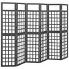 vidaXL Kamerscherm/trellis met 6 panelen 242,5x180 cm vurenhout zwart