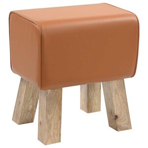 vidaXL Bank 40 x 30 x 45 cm Echt Leer Bruin