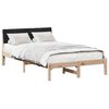 vidaXL Bedframe Bruin en zwart 120 x 200 cm Massief grenenhout