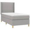 vidaXL Boxspring met matras stof lichtgrijs 90x190 cm