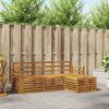 vidaXL Sofa-Sets 4 pcs Naturel Massief Acaciahout