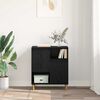 vidaXL Dressoir Zwart eiken 35 x 60 x 70 cm Bewerkt hout