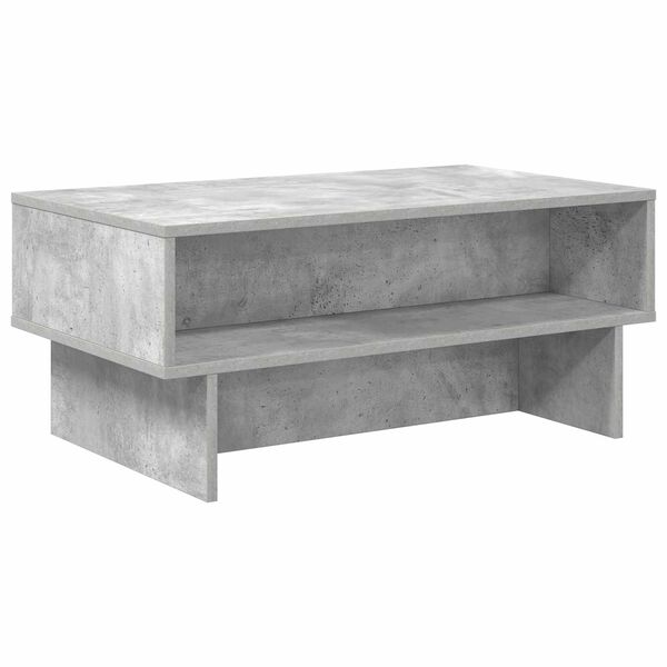 vidaXL Salontafel Beton Grijs 80 x 46 x 35 cm Bewerkt hout
