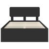 vidaXL Bedframe met hoofdeinde Zwart 120 x 200 cm Massief grenenhout