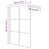 vidaXL Inloopdouchewand 140x195 cm halfmat ESG-glas zwart