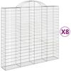 vidaXL Schanskorven 8 st gewelfd 200x50x180/200 cm ijzer
