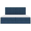 vidaXL Opslag bed met matras met matras Blauw 200 x 200 cm Polyester