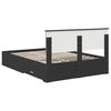 vidaXL Bedframe met hoofdeinde Zwart 140 x 190 cm Bewerkt hout