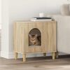 vidaXL Kattenhuis Sonoma 51 x 30 x 52 cm Bewerkt hout