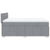 vidaXL Boxspring met matras stof lichtgrijs 140x200 cm