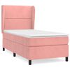 vidaXL Boxspring met matras fluweel roze 80x200 cm