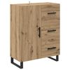 vidaXL Hoge kast Artisan Eiken 69,5 x 34 x 180 cm Bewerkt hout