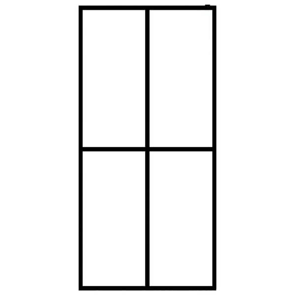 vidaXL Inloopdouchewand 100x195 cm mat gehard glas