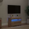 vidaXL Tv-meubel met LED 60x35x40 cm bewerkt hout artisanaal eiken