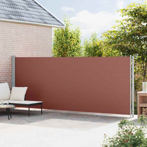 vidaXL Tuinscherm uittrekbaar 180x600 cm bruin