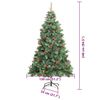vidaXL Kunstkerstboom met LED -striplichten Groen 240 cm PVC en Metaal