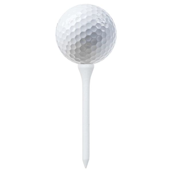 vidaXL 1000 st Golftees 83 mm bamboe wit