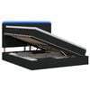 vidaXL LED Opslagbed met Matras Zwart 160 x 200 cm Stof