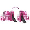 vidaXL Loftbed voor Kids Wit en Roze 99,5 x 190 cm Metaal