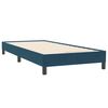 vidaXL Boxspring met matras fluweel donkerblauw 90x220 cm
