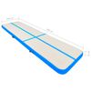 vidaXL Gymnastiekmat met pomp opblaasbaar 800x100x15 cm PVC blauw