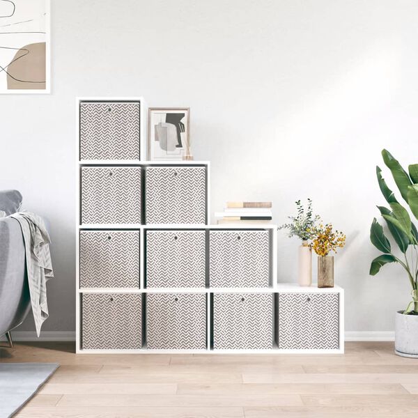 vidaXL Opbergboxen 10 st inklapbaar 32x32x32 cm ongeweven stof bruin