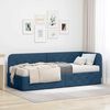 vidaXL Hoekbedframe met matras met hoofdeinde Blauw 80 x 200 cm Stof