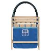 vidaXL Kinderhoogslaper met tunnel 90x200 cm massief grenenhout blauw