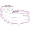 vidaXL Boxspring met matras en LED fluweel roze 90x210 cm