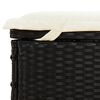 vidaXL Ligbed 2-persoons met dak 213x118x97 cm poly rattan zwart