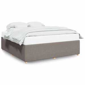 vidaXL Bedframe zonder matras stof taupe 180x200 cm