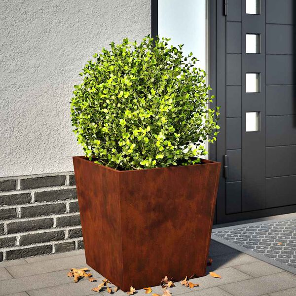 vidaXL Plantenbak 50x50x50 cm weervast staal