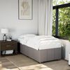 vidaXL Bedframe zonder matras 90x200 cm stof taupe